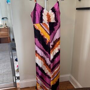 Sofia by Sofia Vergara Pink and Orange Maxi Dress